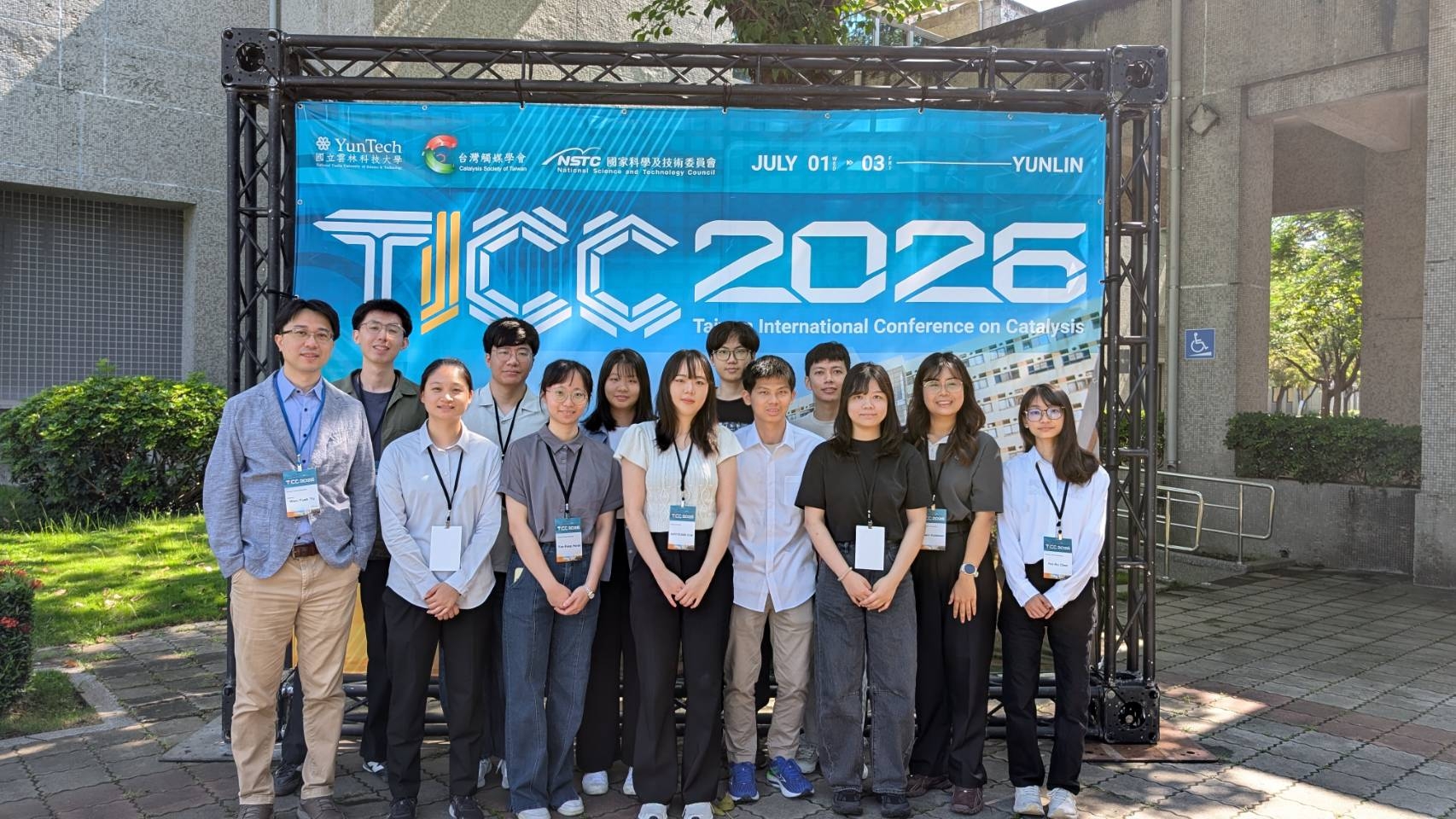 TICC 2026 (Taiwan International Conference on Catalysis), Yunlin — with the host group during the NTU research stay